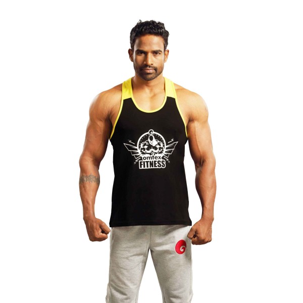 Omtex Gym Stringer Black Yellow